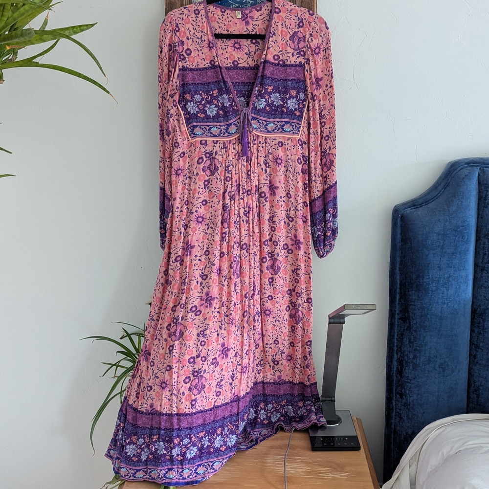 Floral Pink and Purple Women's Dress